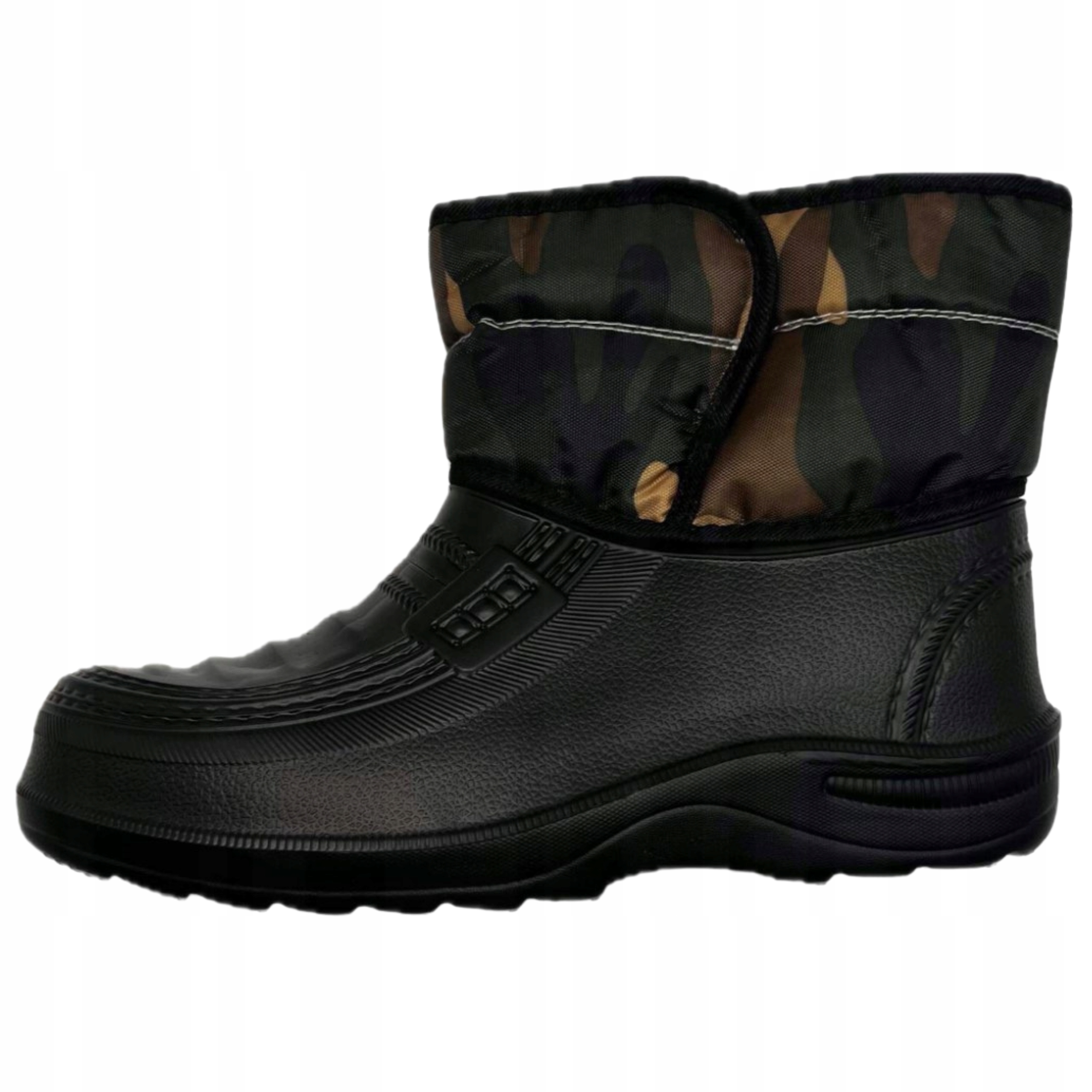 Kalosze Ocieplane Piankowe Na Rzep Śniegowce Zimowe Męskie Wysokie 44 Moro Model Trail