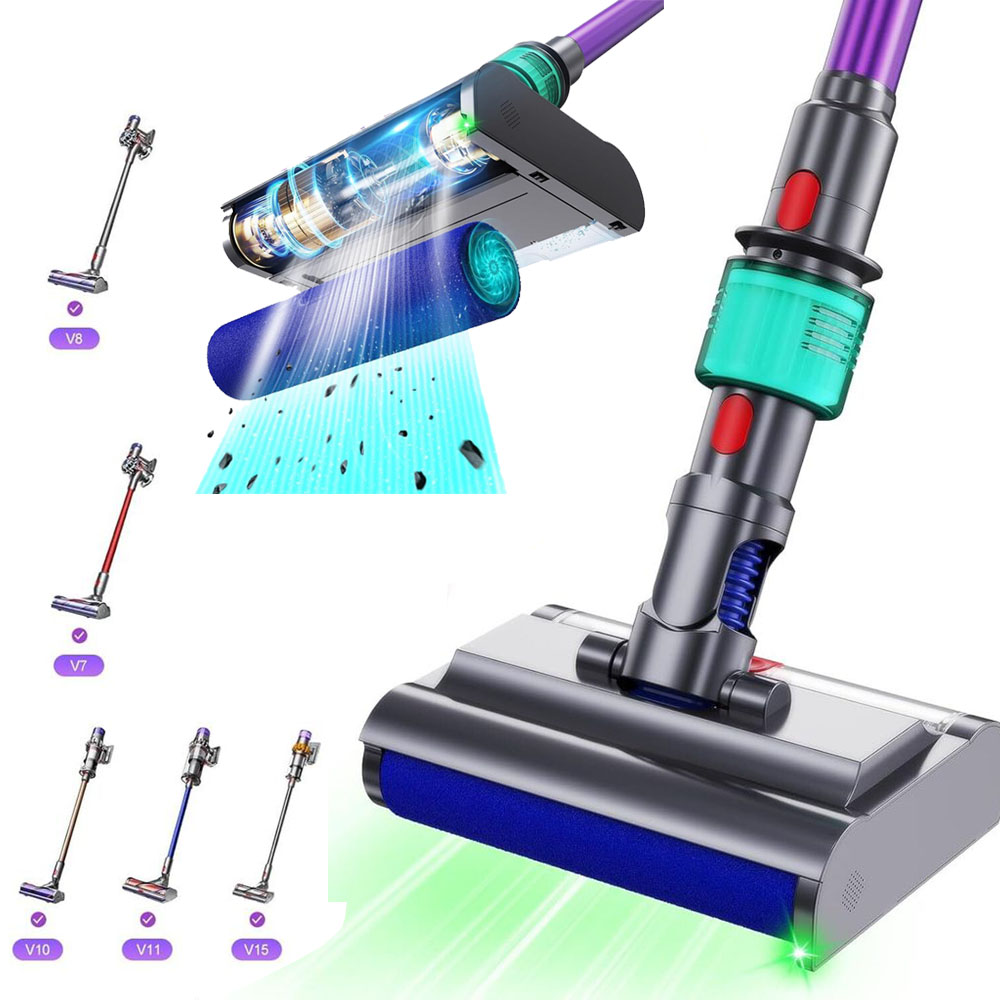 Pro Dyson V7 V8 V10 V11 V15 Kartáč S Zeleným Ledem Na Chlupy A Prach