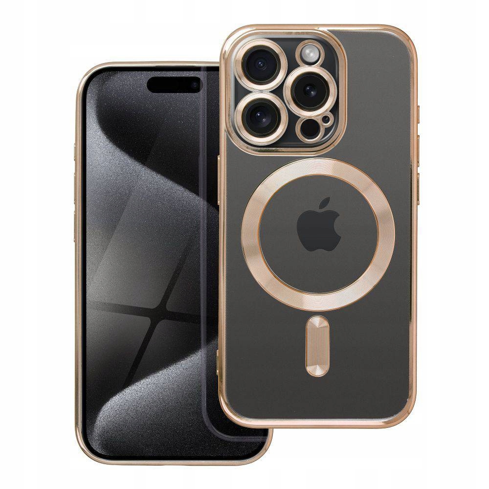 Etui Electro Mag Cover Kompatybilny do Magsafe Do Iphone 15 Pro Złoty