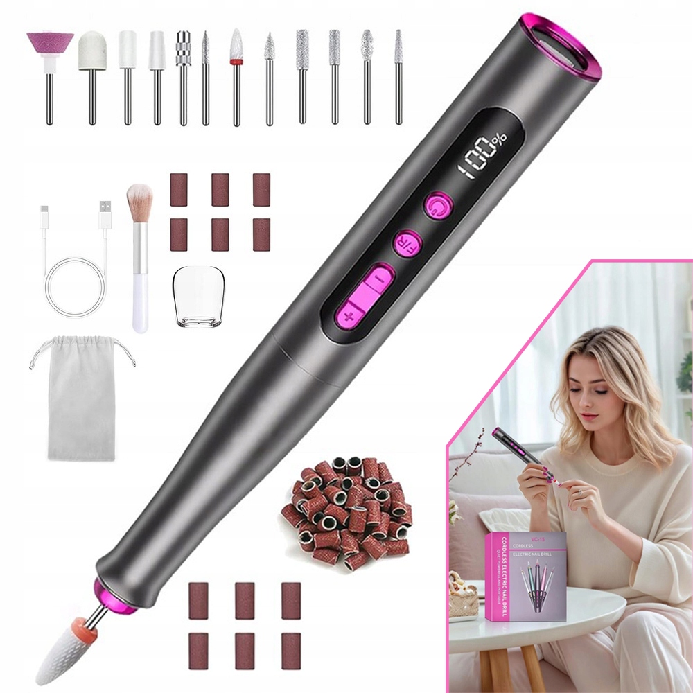 Bezdrátový Kleštič Na Gelové Nehty, Elektrický Pilník Na Nehty
