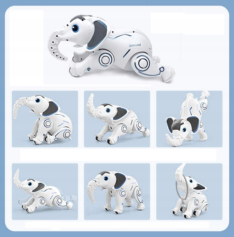 INTERAKTYWNY DUŻY SŁOŃ ZDALNIE STEROWANY TAŃCZY Materiał inny