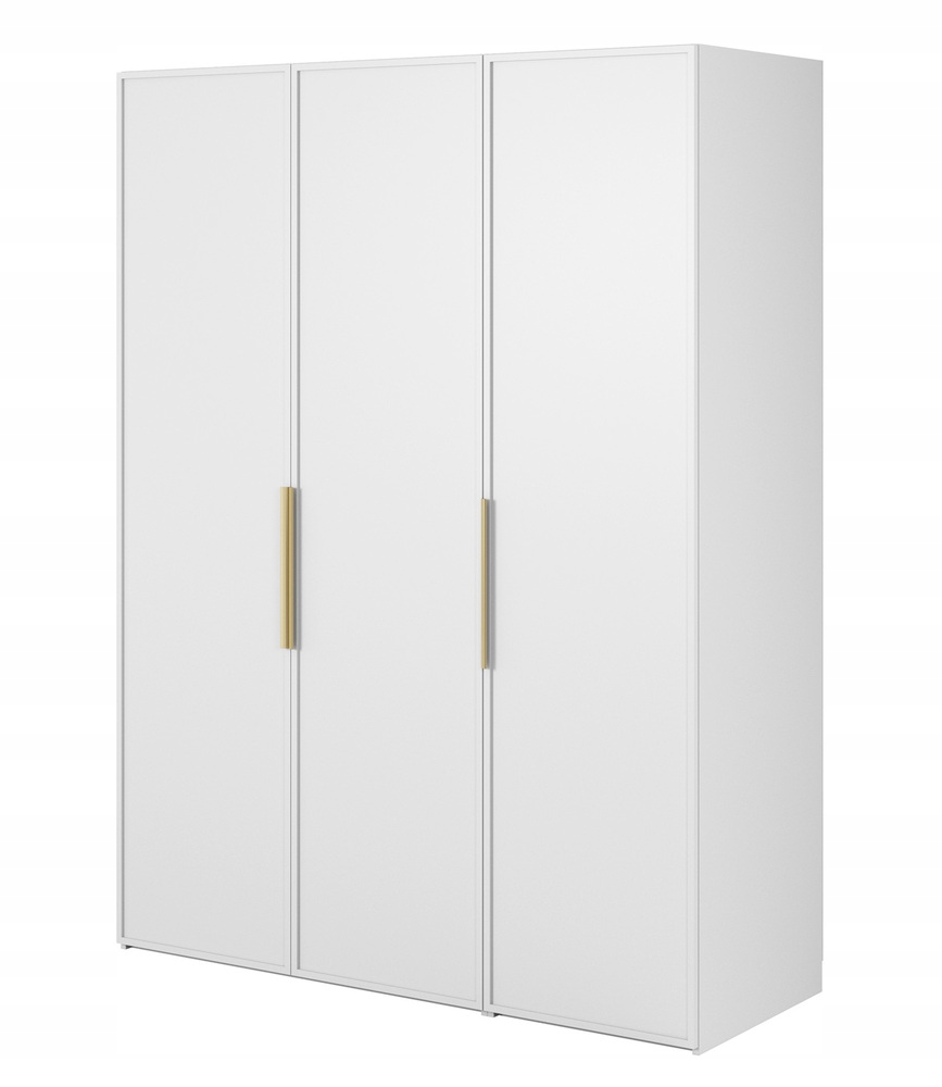 Skříň s tyčí, policemi a kontejnerem, 150 cm, bílá