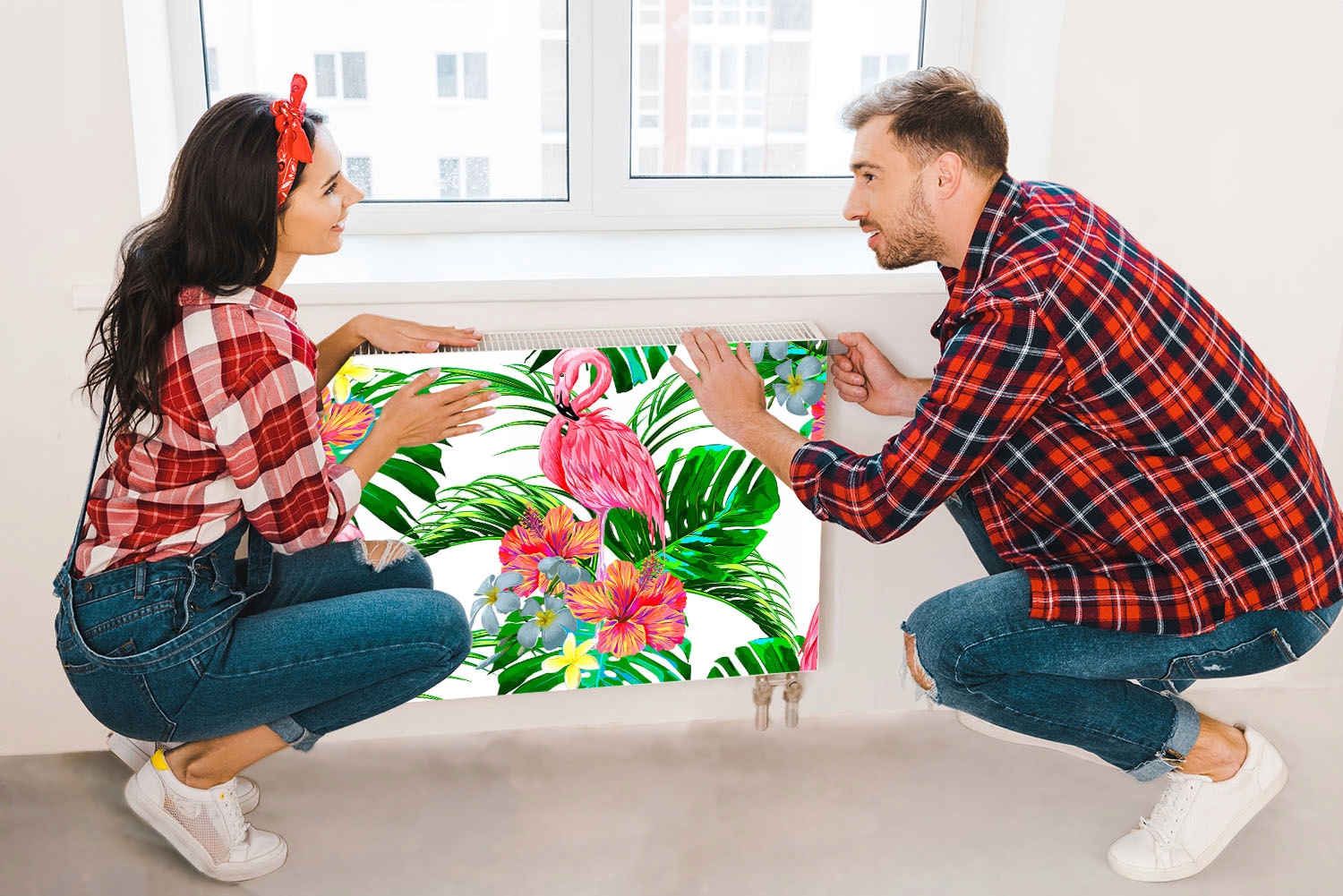 MATA MAGNETYCZNA NA KALORYFER 100x60 FLAMING FOTOTAPETA Grubość materiału 1 mm