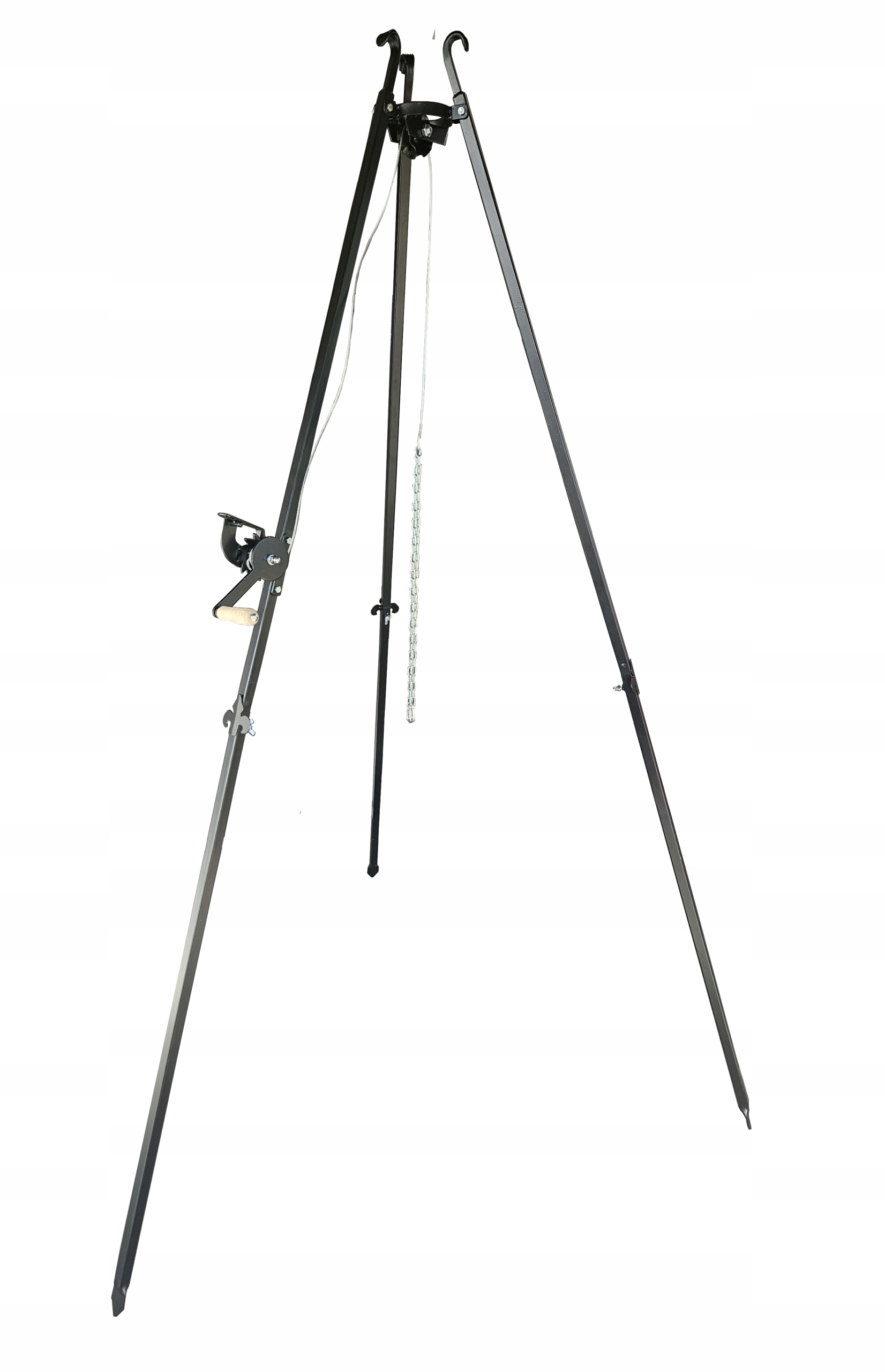 Trójnóg ogrodowy nad ognisko wysoki 210 cm grill ogniskowy