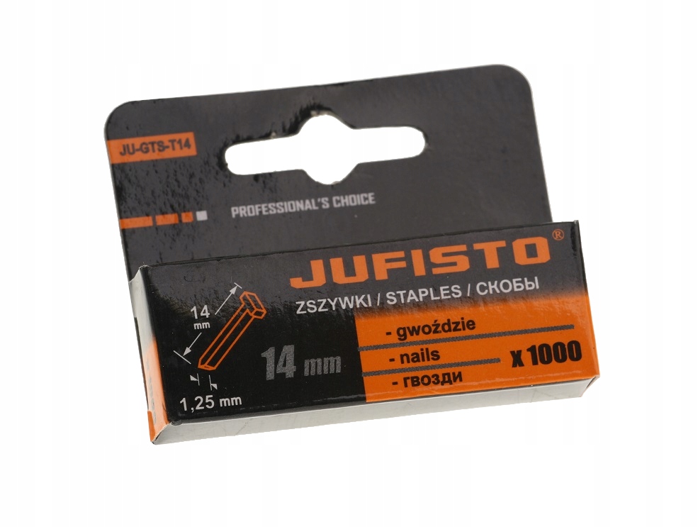 

Zszywki Typu T Gwóźdź 14x1.25 mm 1000 szt Jufisto