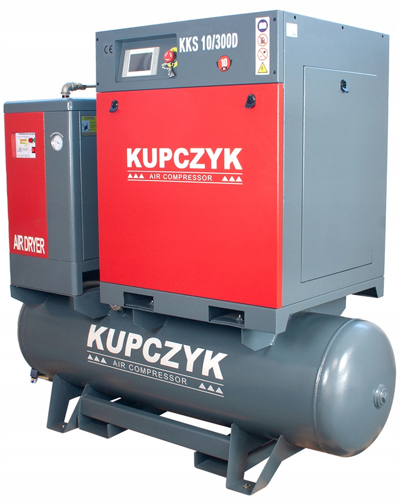 Kompresor śrubowy z osuszaczem ziębniczym Kupczyk KKS 10/300D 970 l/min Kod producenta KKS10/300D