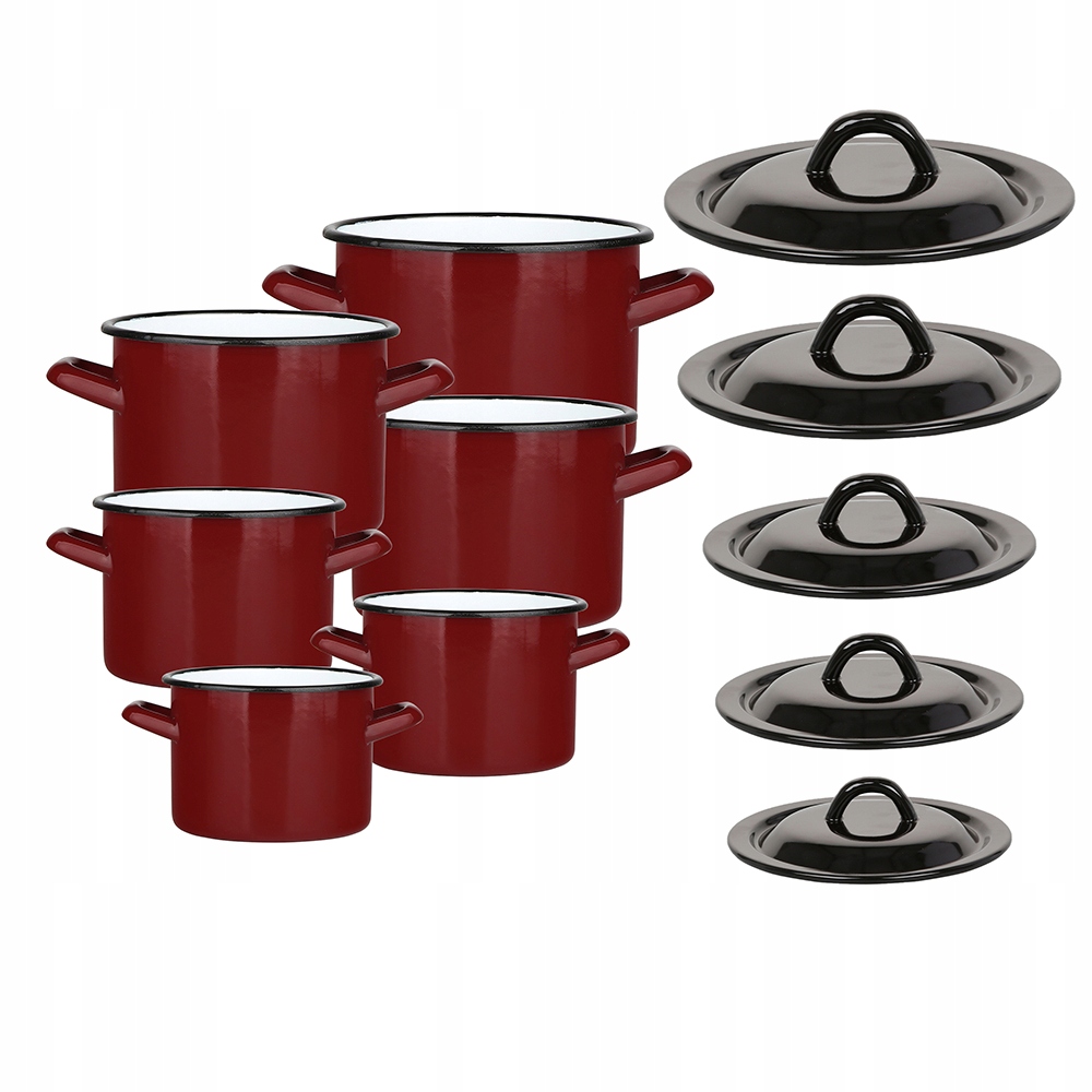 

Garnki emaliowane Zestaw garnków Komplet 12el