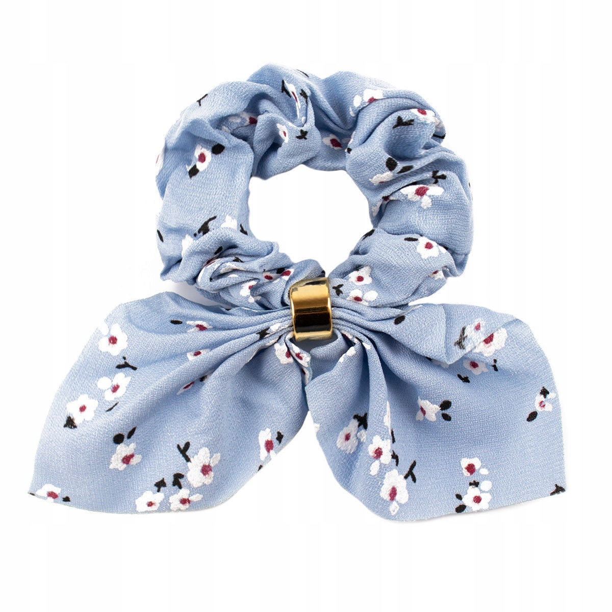 

Gumka frotka do włosów Niebieska scrunchie Kokarda