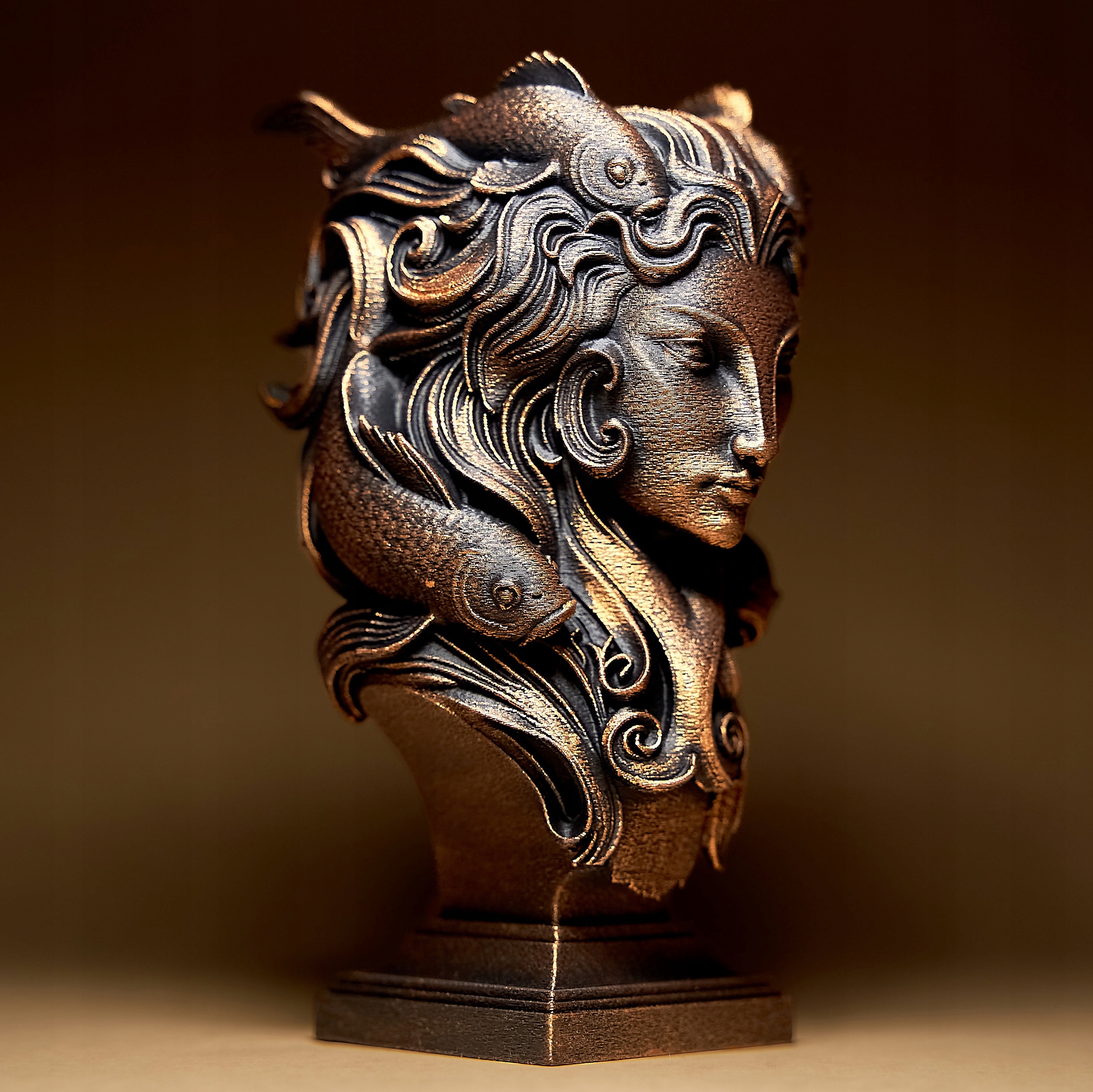Ryby Znamení zvěrokruhu Žena Fantasy Figurka Soška Dekorace 3D tisk 15 cm
