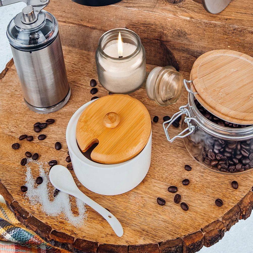 Cukierniczka porcelanowa, bambusowa, biała, z pokr EAN (GTIN) 8592381174316