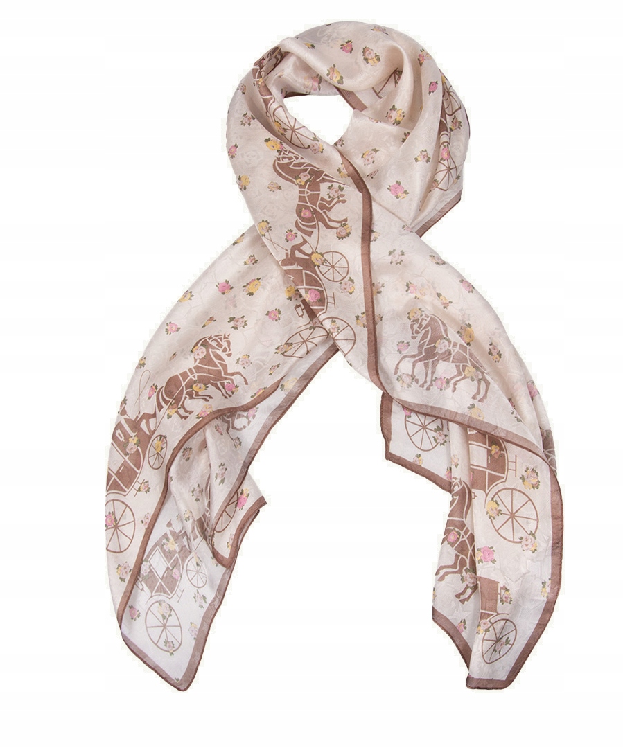 Šála Dámská Elegantní Hedvábná 55 x 175 cm Velká Karoce Módní Měkká