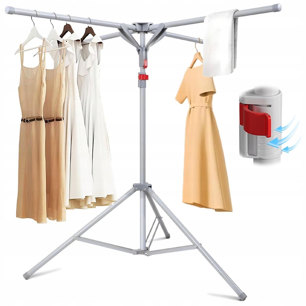 Levně Univerzální Sušák Stojící Na Oblečení, Vysoká A Odolná, Skládací