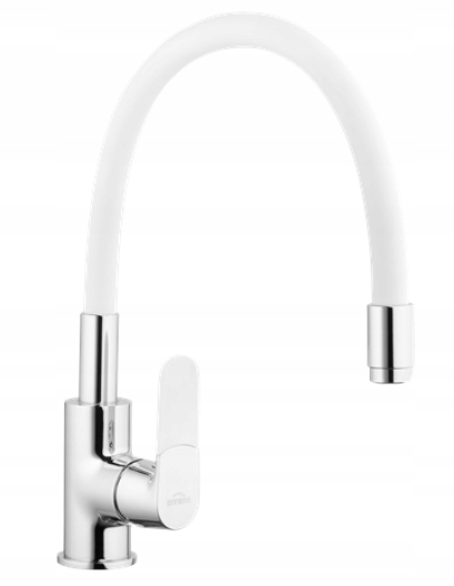 Drezová Batéria Joga Trend S Pohyblivým Výtokom, Biela