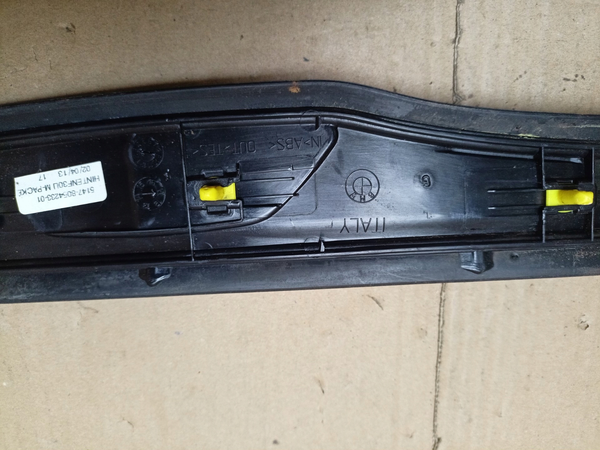 moulding threshold inner rear part left side BMW 3 F30 2013 8054233-01