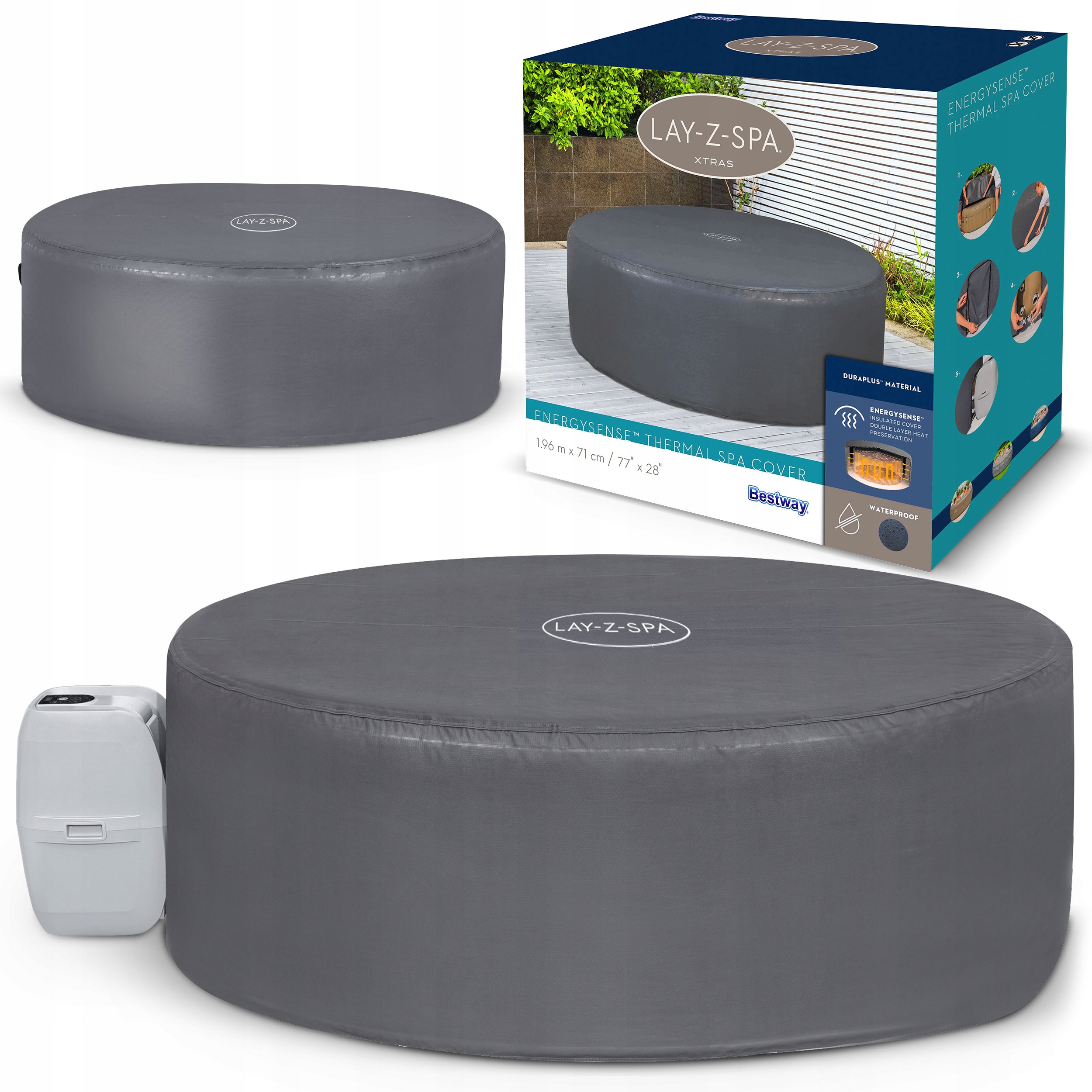 Bestway 60318 Pokrywa termiczna do Spa 196x71cm nakrycie do jacuzzi