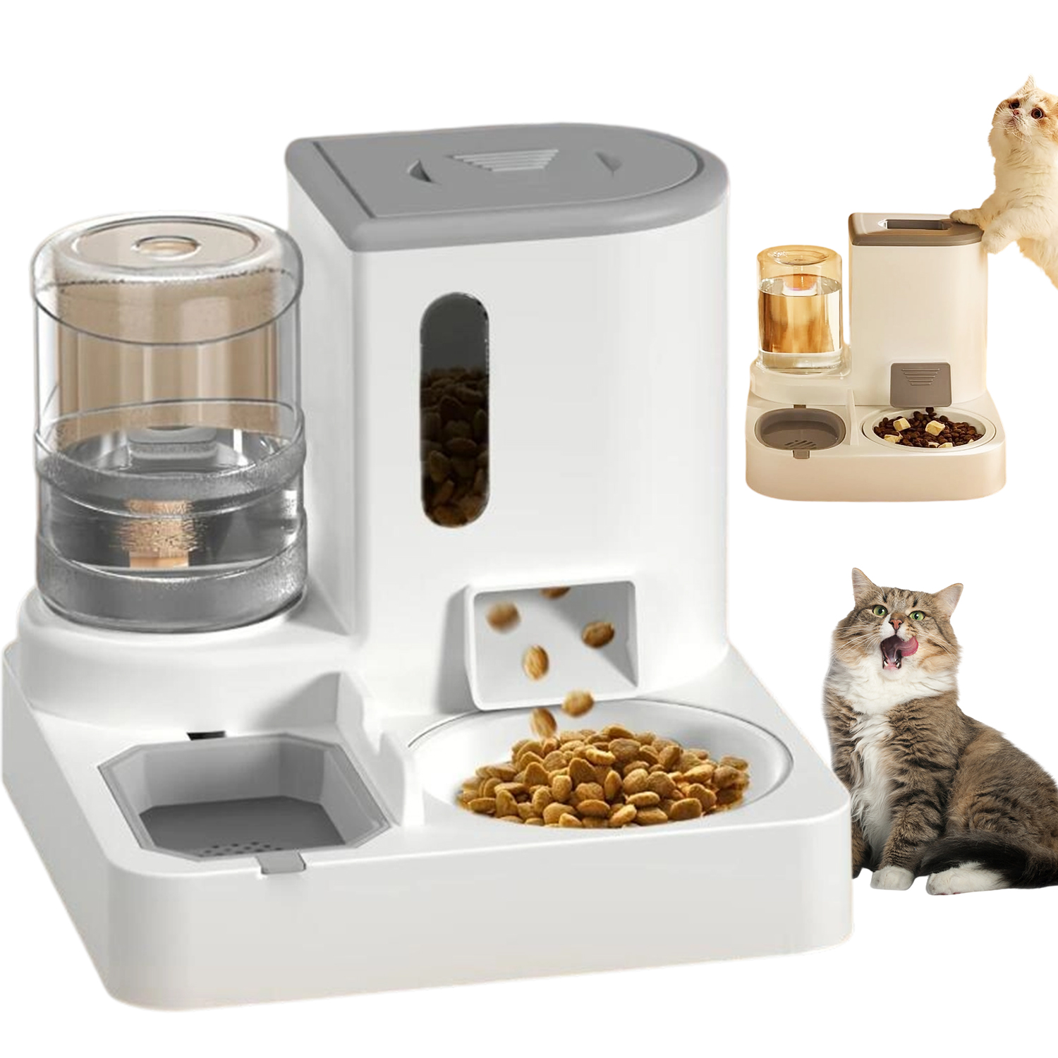 Levně Automatické Krmítko A Napáječka Pro Králičí Psy 2.2 L Krmivo 1 L Voda