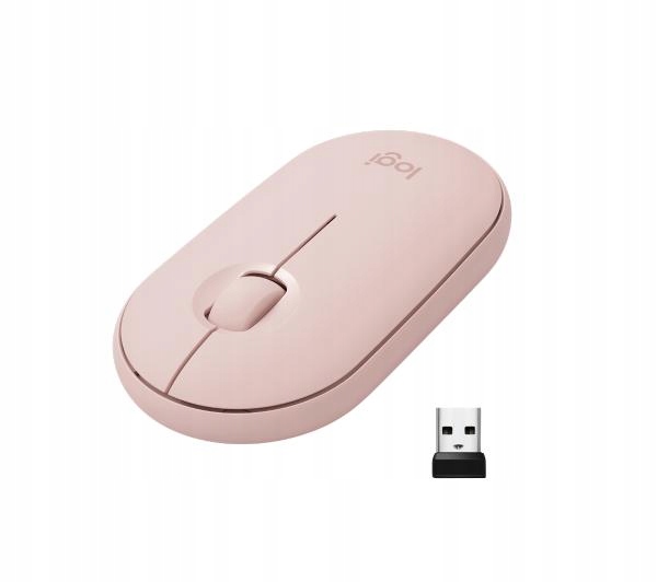 Беспроводная мышь Logitech Pebble M350 розовая