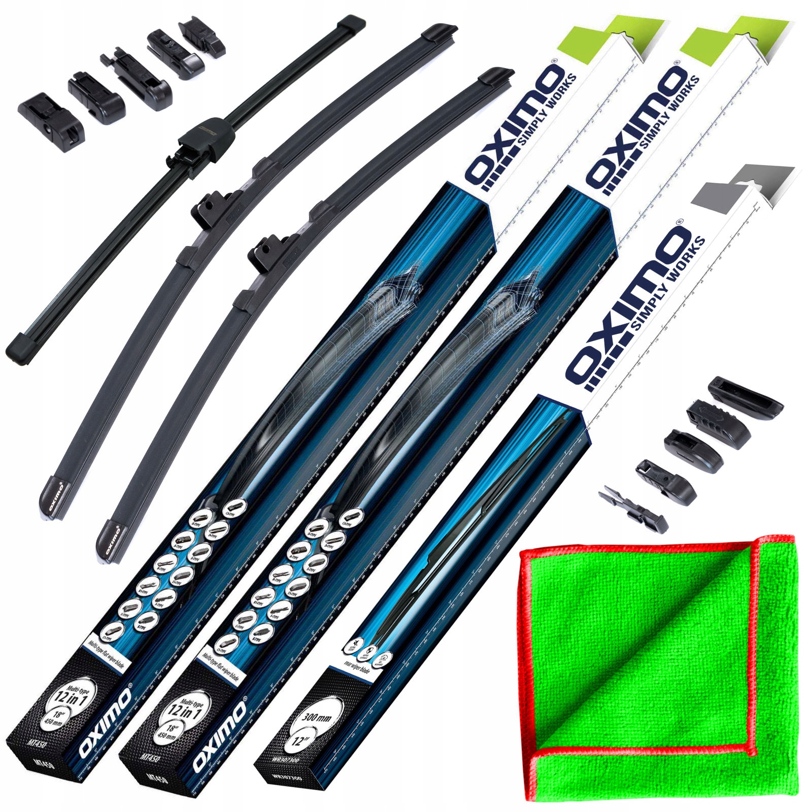 Wycieraczki Zestaw Przód Tył Seat Leon 2 II 1P1 03.2009-12.2012 Hatchback