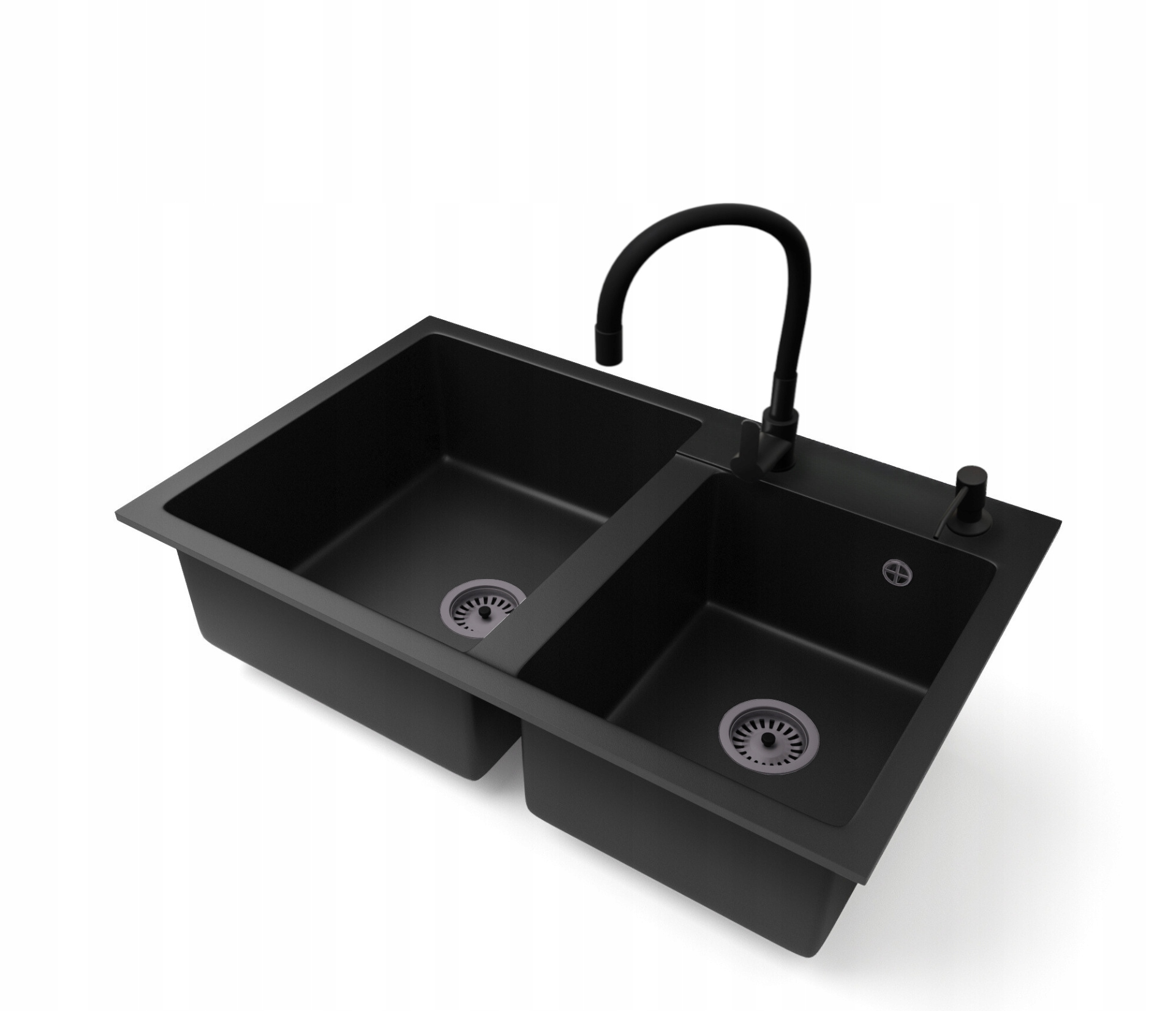 Kuchyňský dřez Granitový Velký Dvě komory baterie