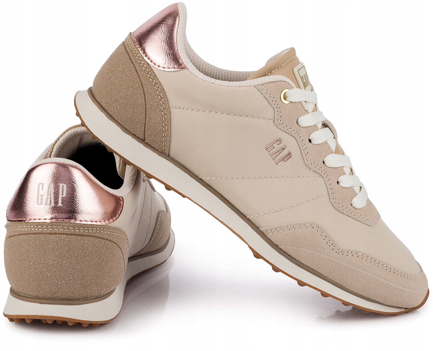 Damskie buty sneakersy sportowe Gap niskie beżowe piaskowe 38