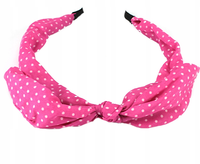 OPASKA DO WŁOSÓW FUKSJOWA PROFILOWANA KOKARDKA