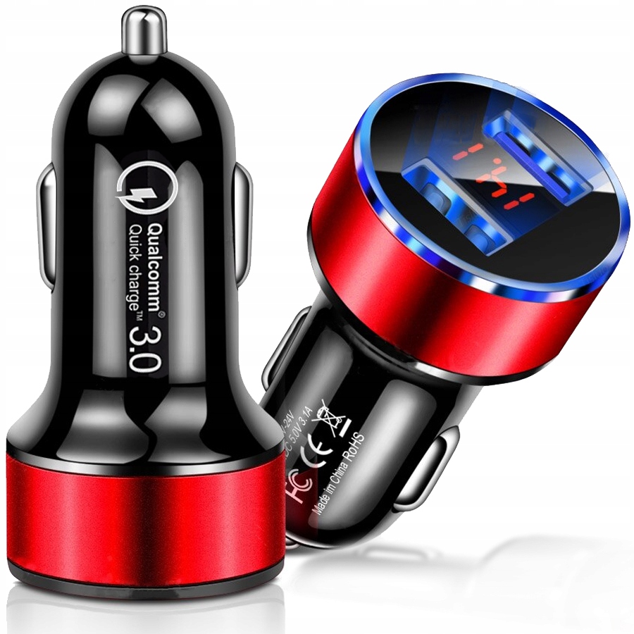 

Ładowarka Samochodowa Mocna Szybka Led Qc 3.0