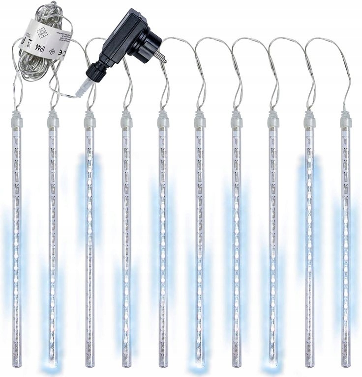 Vánoční osvětlení s vodopádovým efektem, studeně bílé