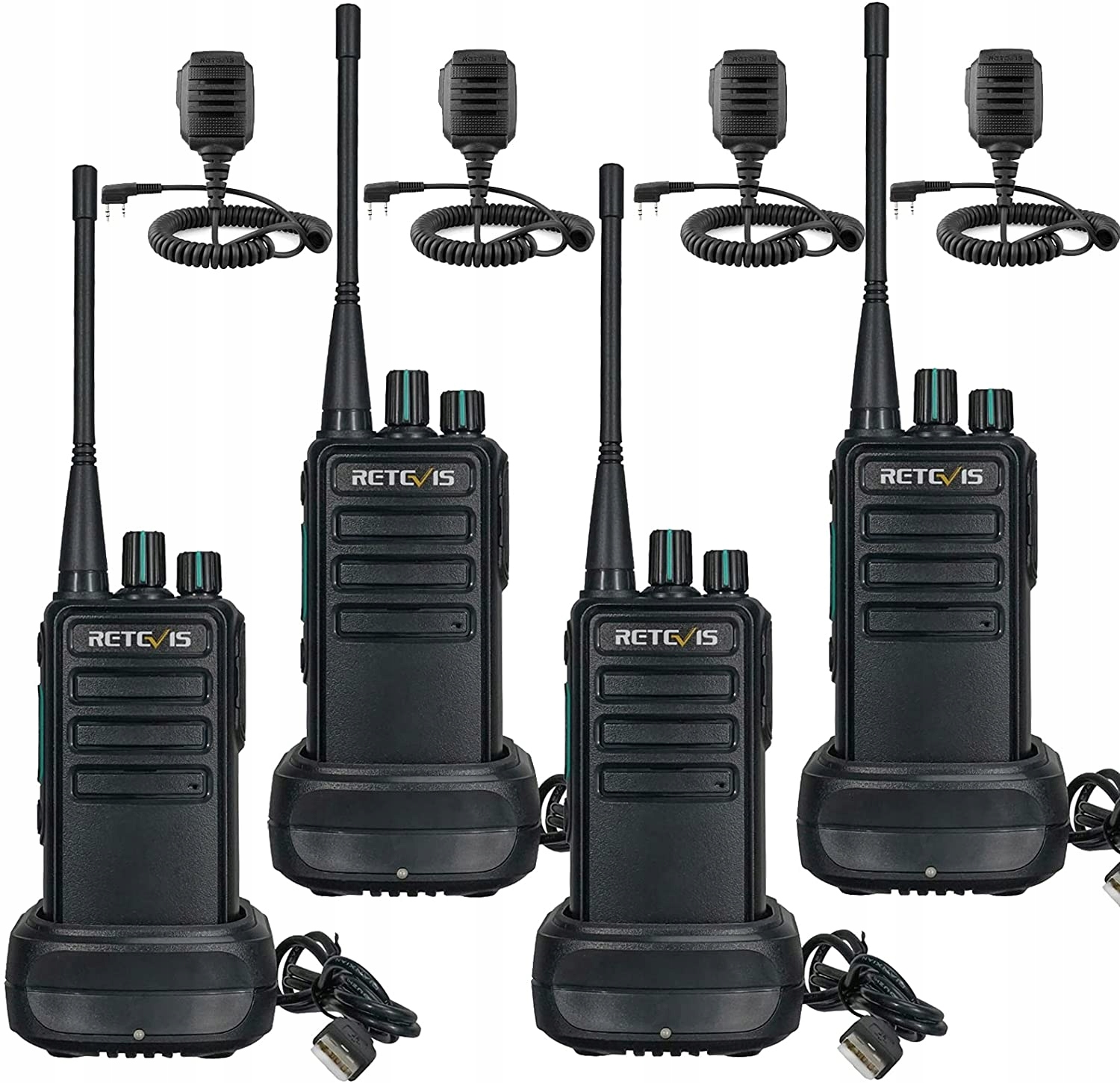 Retevis RB629 Walkie Talkie PMR446 (4 Szt, Czarny)
