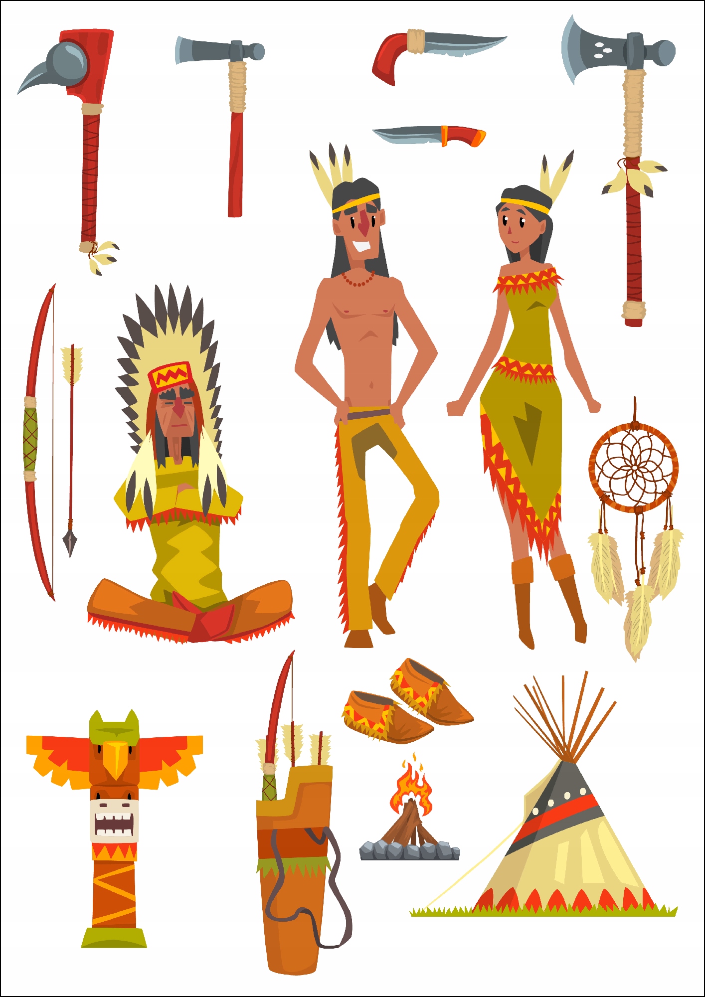 

PK15CS Tatuaże tymczasowe Indianie zmywalne wodne