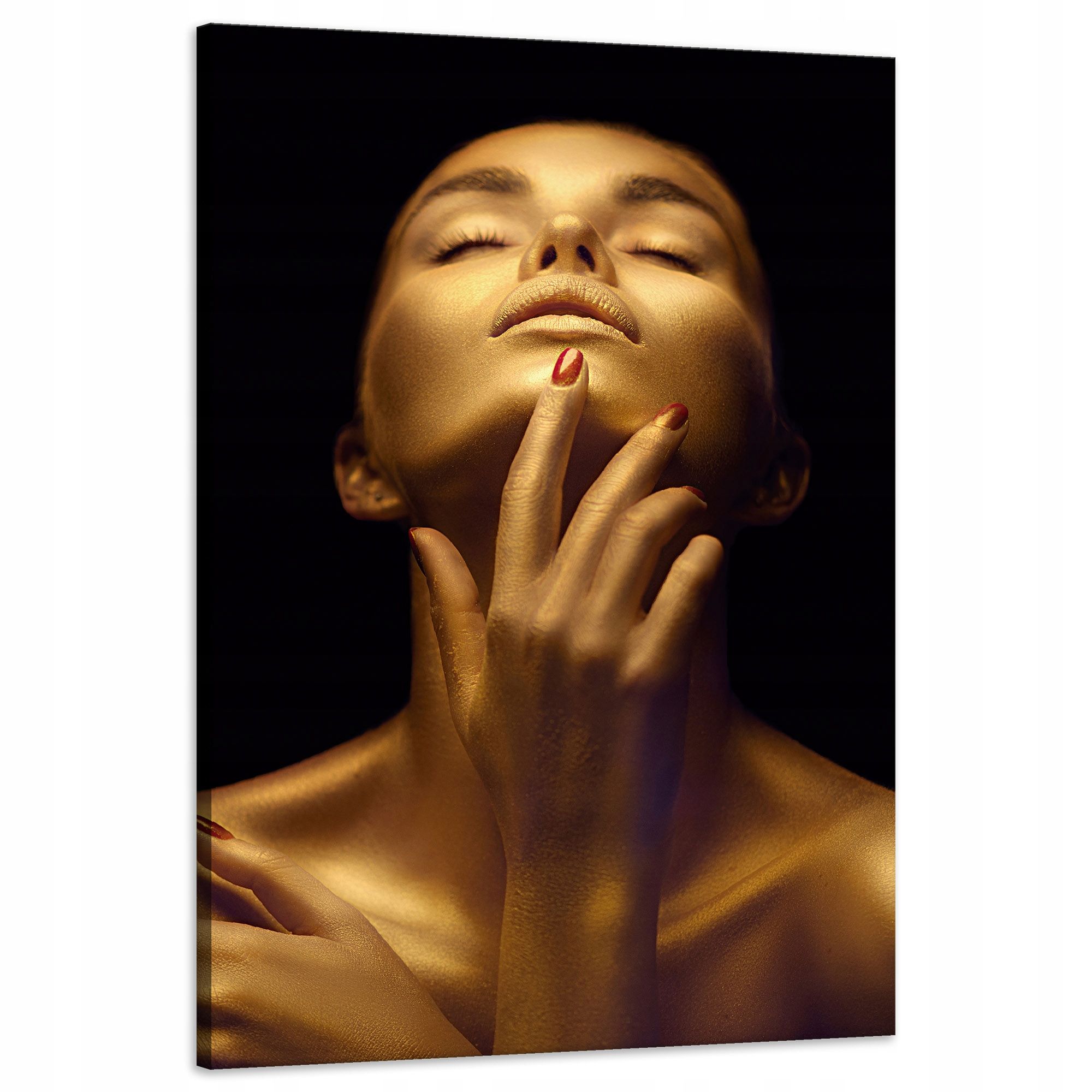 Obraz na plátně Žena pózující Zlaté Tělo 60x90 cm
