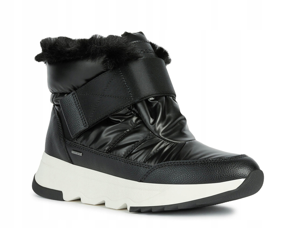 Černé dámské sněhule s umělým kožíškem Geox Falena