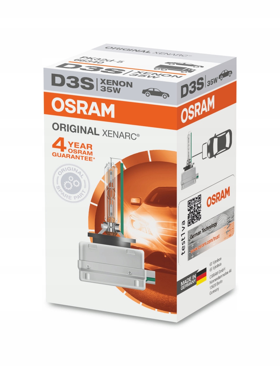 D3S Osram Original Xenarc 35W Xenon Palnik Żarnik