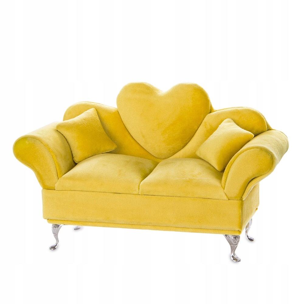 

Szkatułka Na Biżuterię Sofa Żółta Kanapa 24x15x9cm