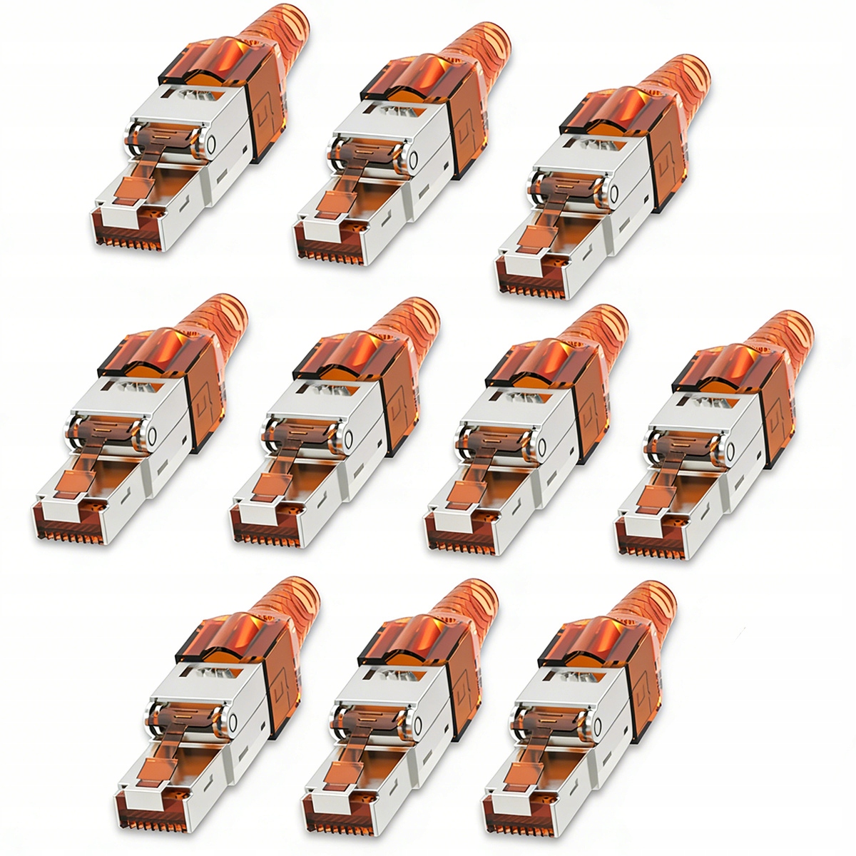 WTYKI RJ45 KAT.7 PRZELOTOWE PASS-THROUGH 10szt