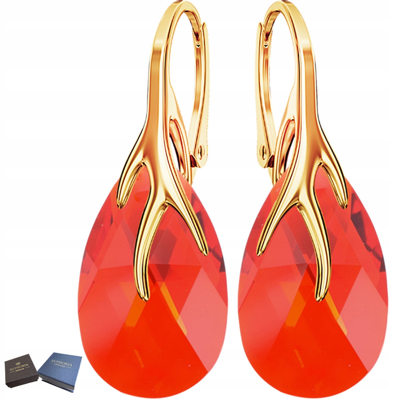 Pozlacené Stříbrné Náušnice 925 Závěsné stříbrné šperky pro snoubenku