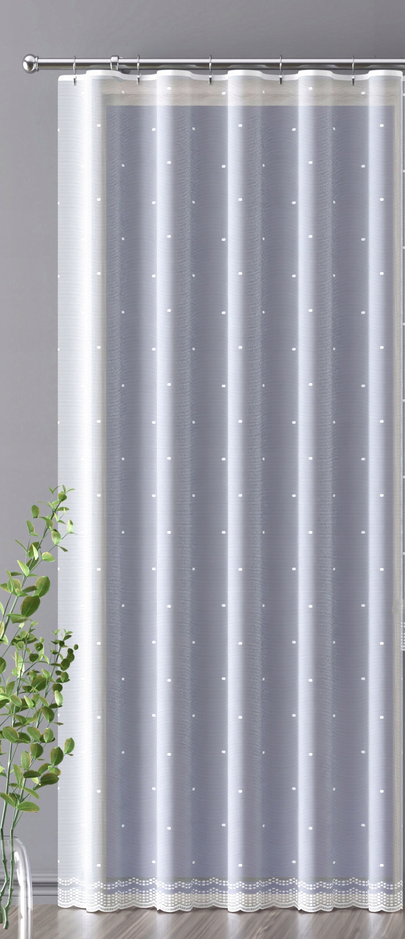 Mg Záclona 628/124 Bílá 270x280 cm s polský páskou