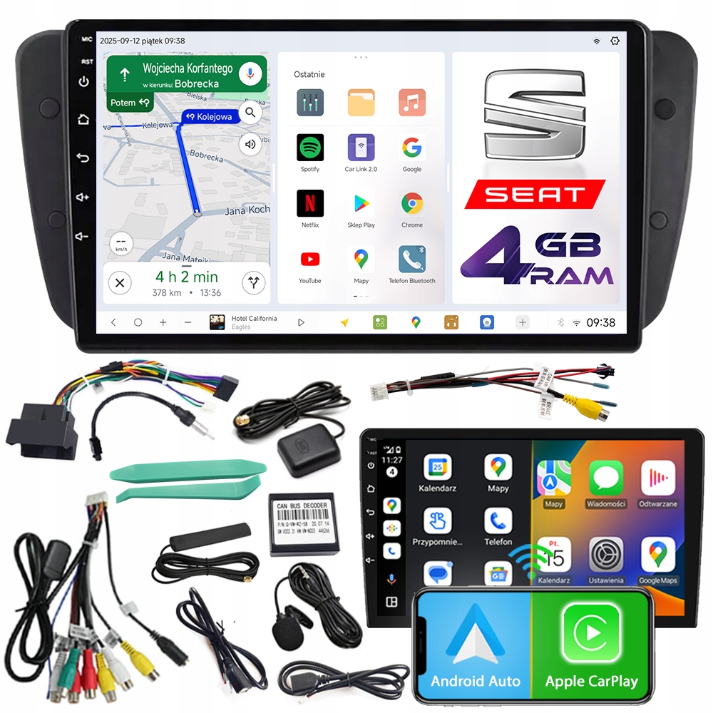 Automobilové Rádio Ncs D9 Seat Ibiza 6J IV 4 2008-2017 Android 4GB Lte