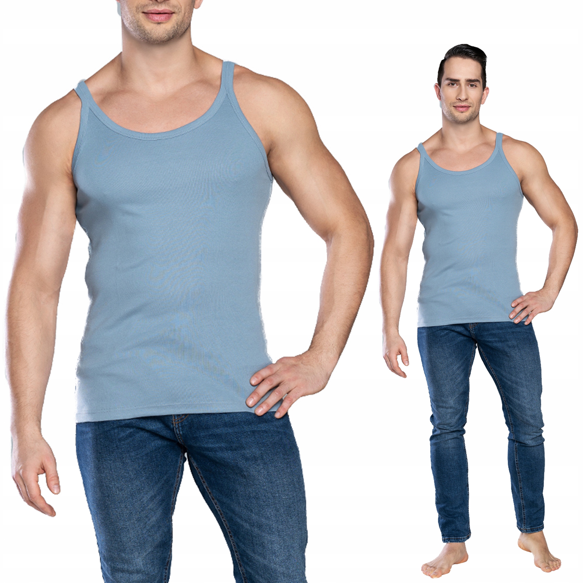 

'paco' Podkoszulek Męski_ Wąskie Ram. Szary_ M