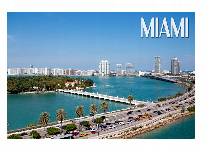 

Usa Miami Panorama Magnes na lodówkę