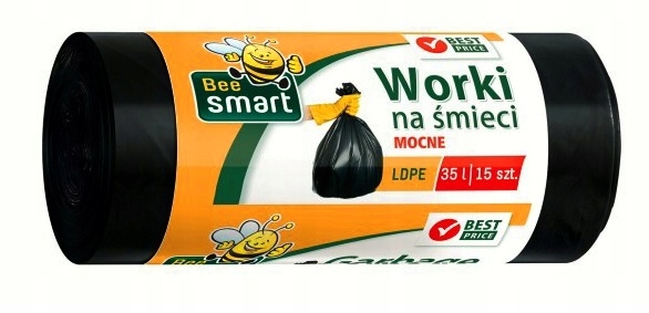 Paclan Bee Smart Worki Na Śmieci 35L 15 szt
