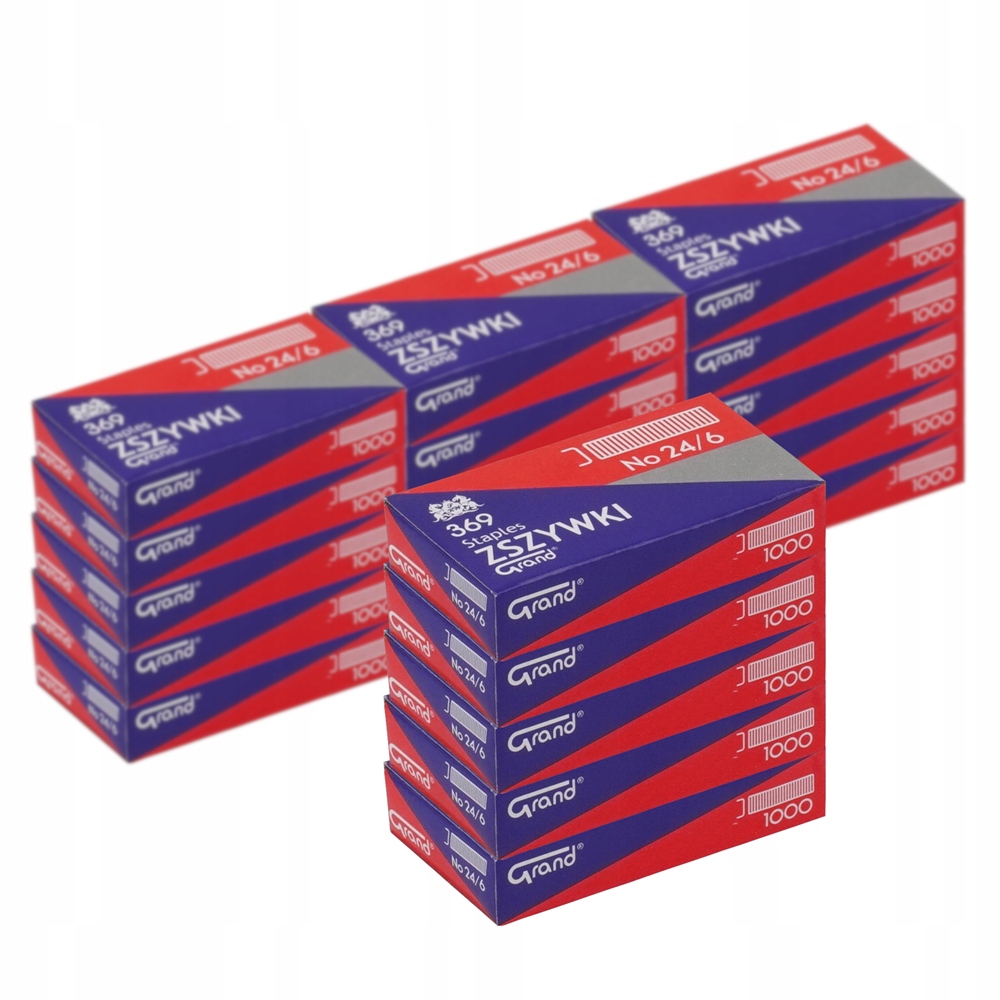 

Biurowe zszywki 24/6 1000 szt do zszywacza