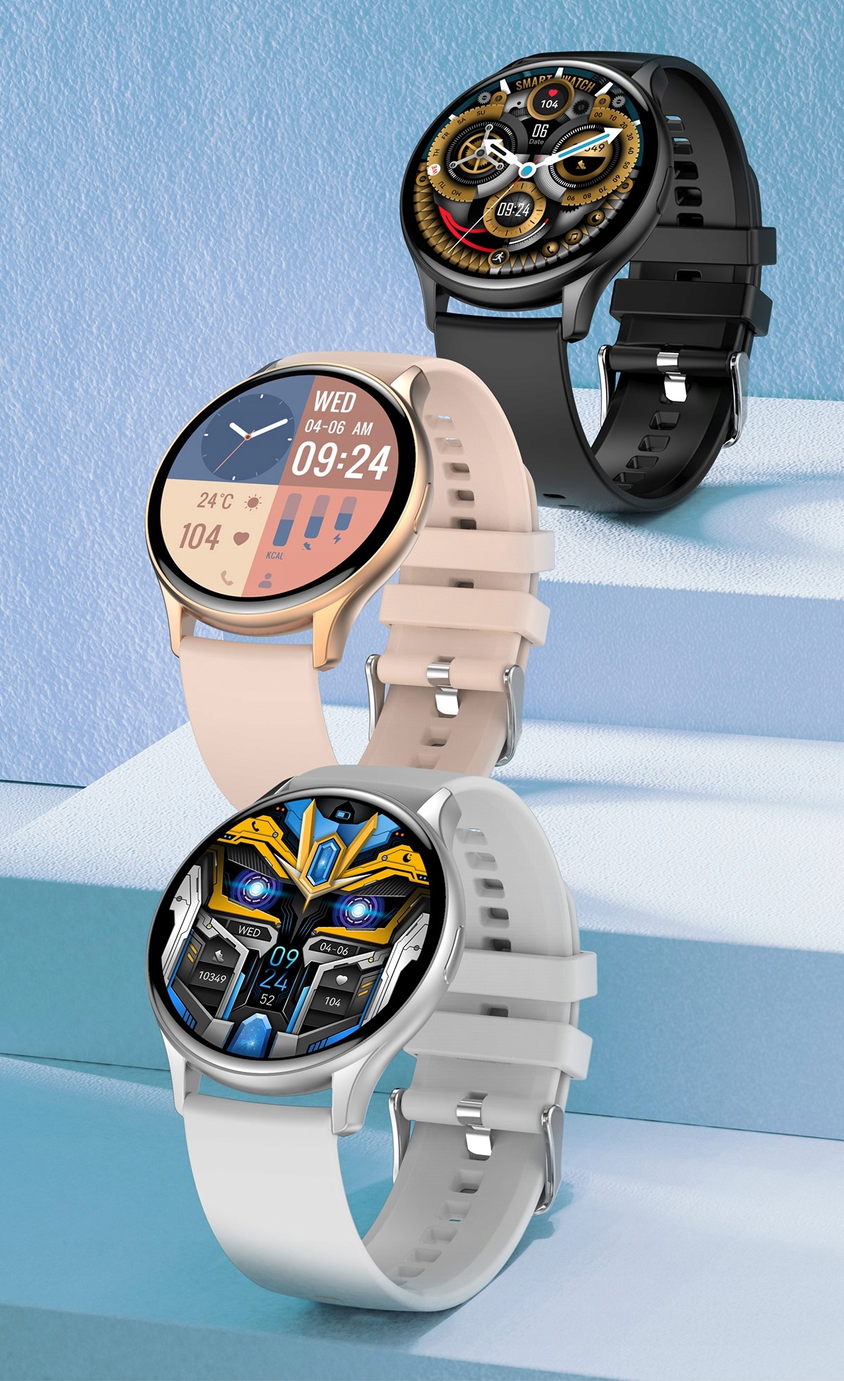 SMARTWATCH Zegarek DAMSKI AMOLED 466x466 ROZMOWY PL Kolor złoty