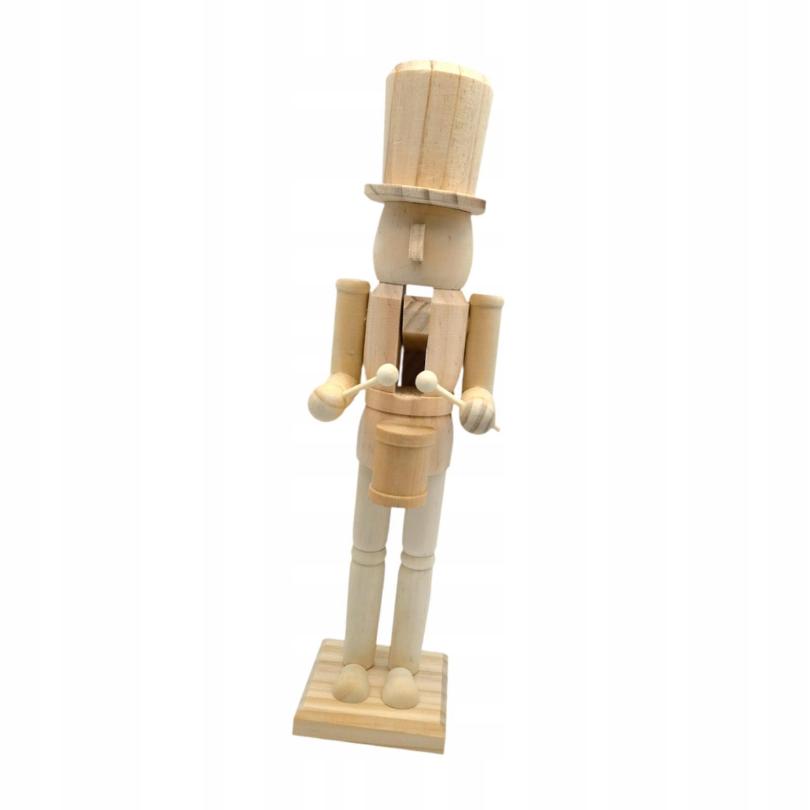 Figurka vánočního dědečka na ořechy Diy dřevěná 24 cm na malování