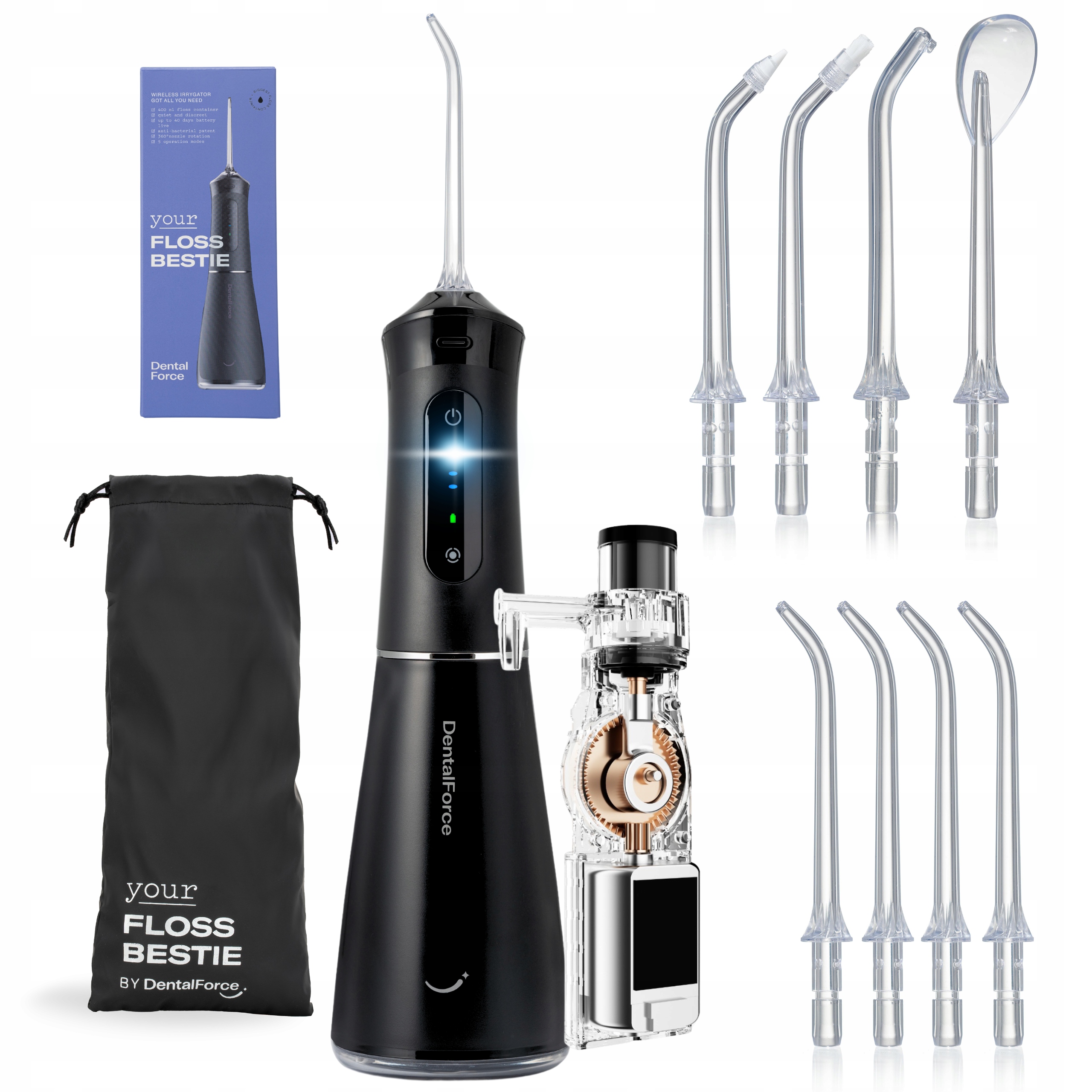 Irygator do zębów bezprzewodowy dentystyczny jamy ustnej DentalForce 400ml
