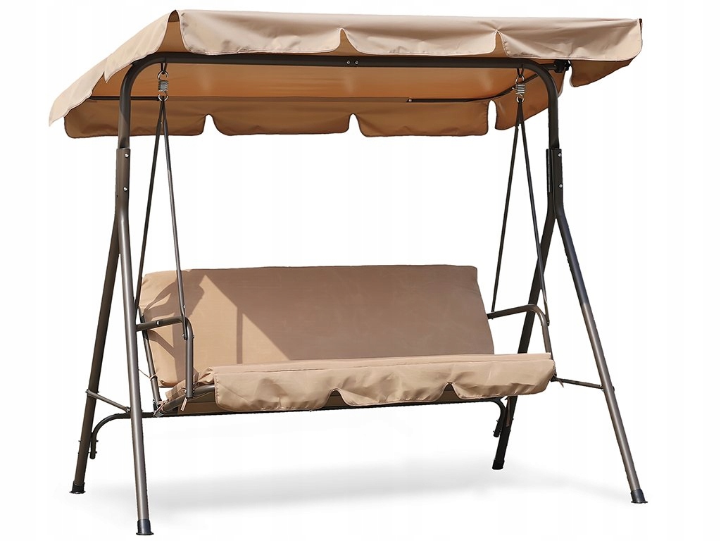 Duvlan Záhradná hojdačka Zera béžová 3-miestna s vodovzdornou strieškou