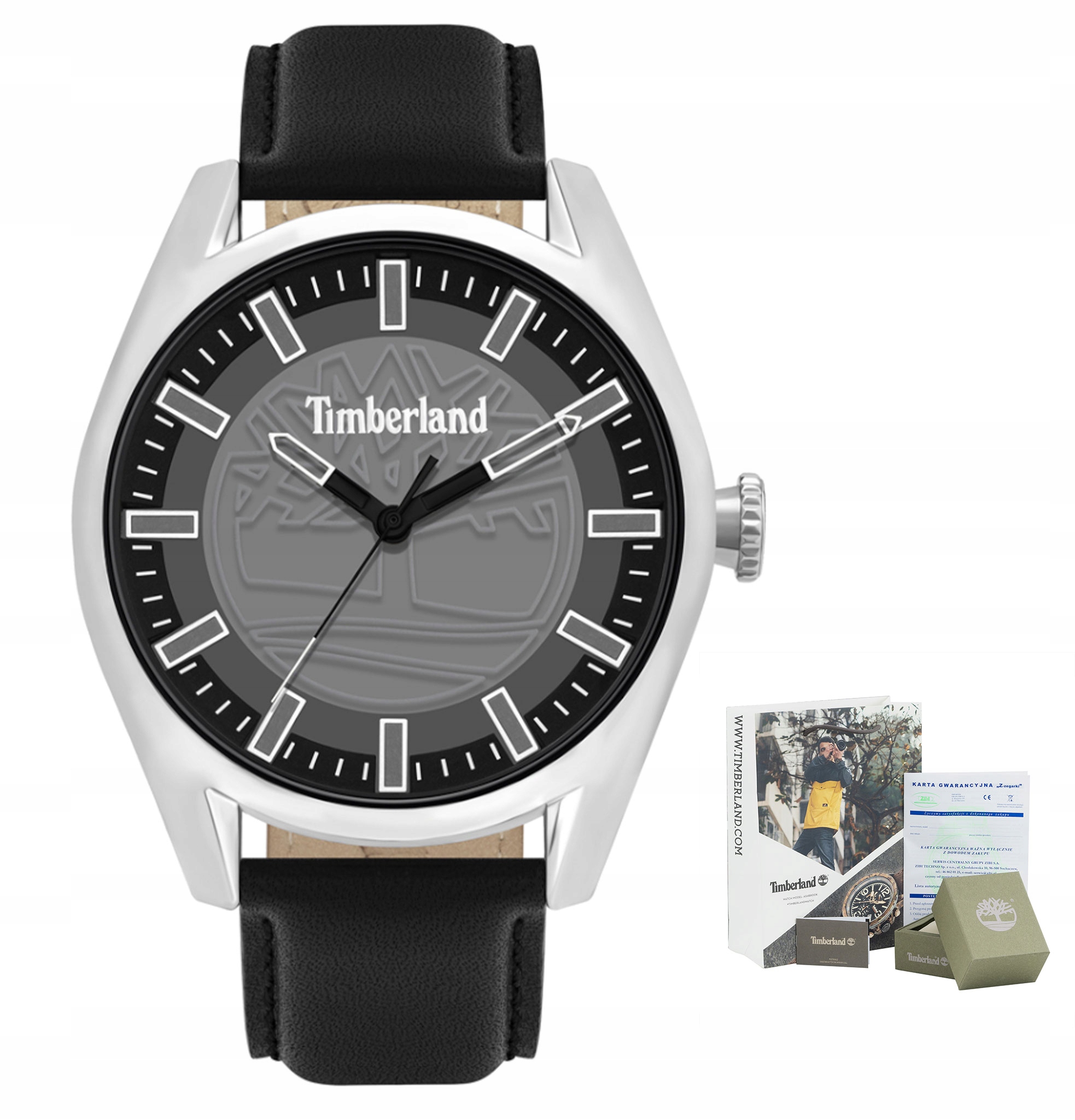 Pánské Hodinky Timberland černé na řemínku Gravírování