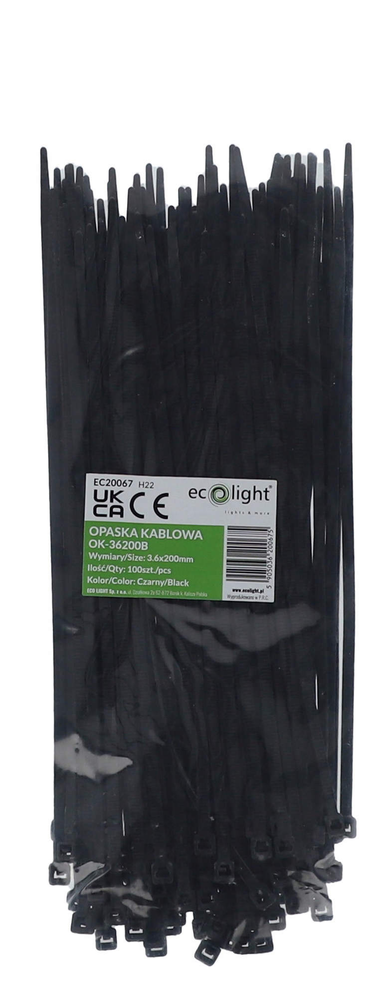 

Opaska Kablowa opaska zaciskowa 3.6x200mm czarna