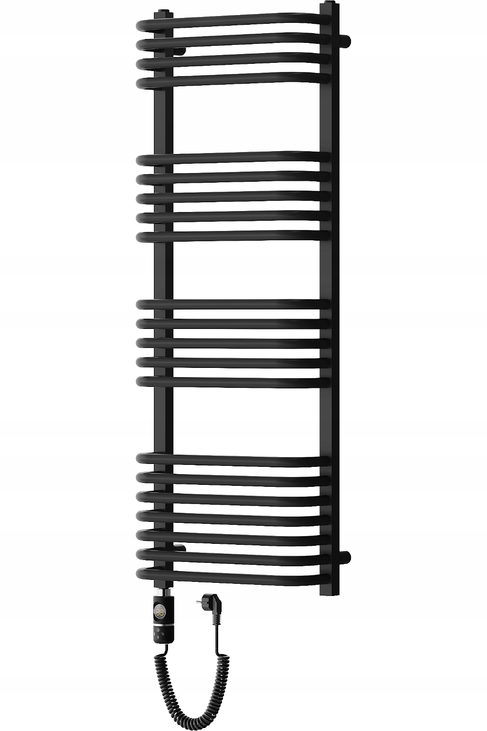 Grzejnik łazienkowy elektryczny pionowy Mexen Apollo 1210x450 wodny czarny