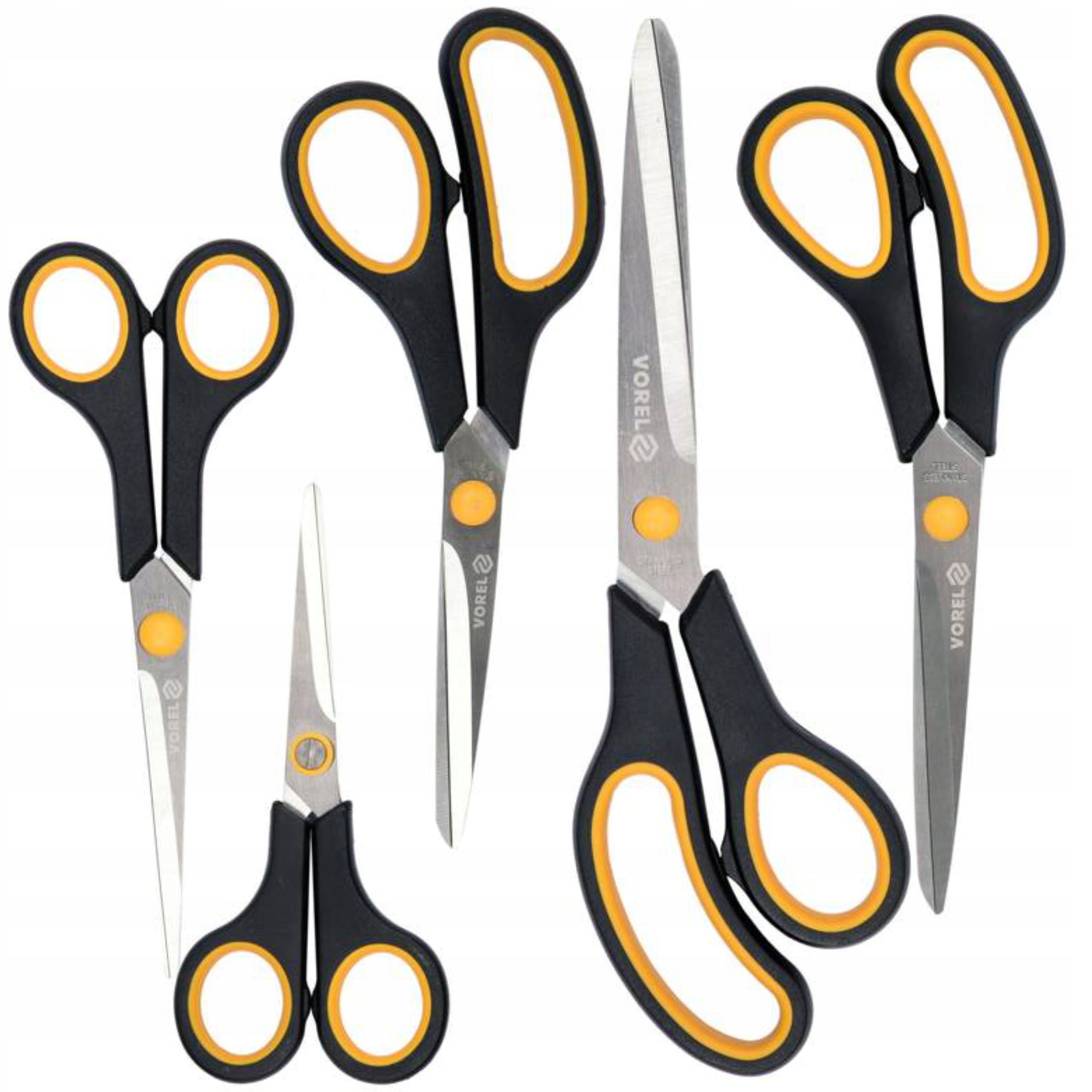 NOŻYCE NOŻYCZKI UNIWERSALNE STALOWE 5szt 140-250mm