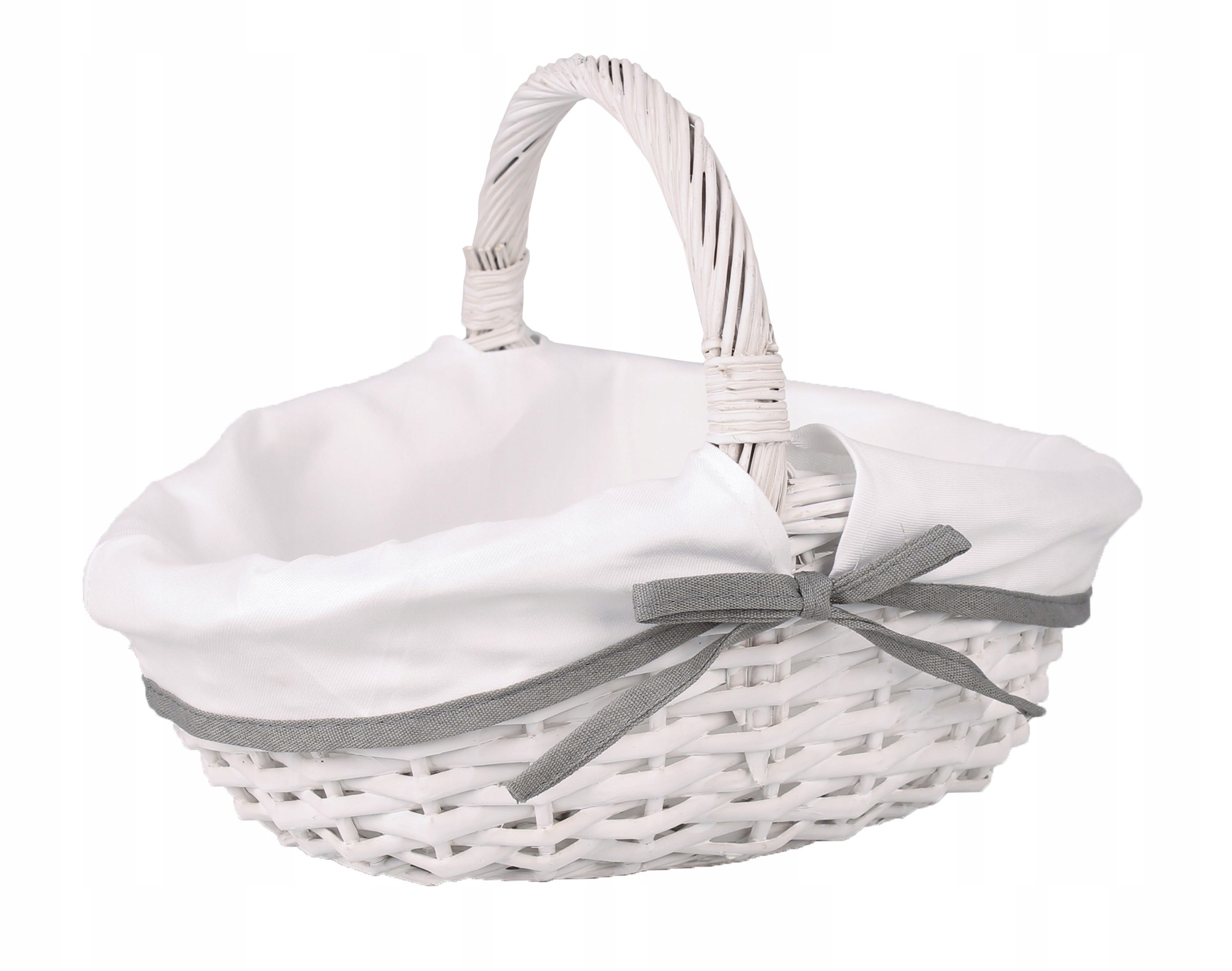 

Biały Kosz Wiklinowy Z Uchwytem 33x26x9/13/22 cm